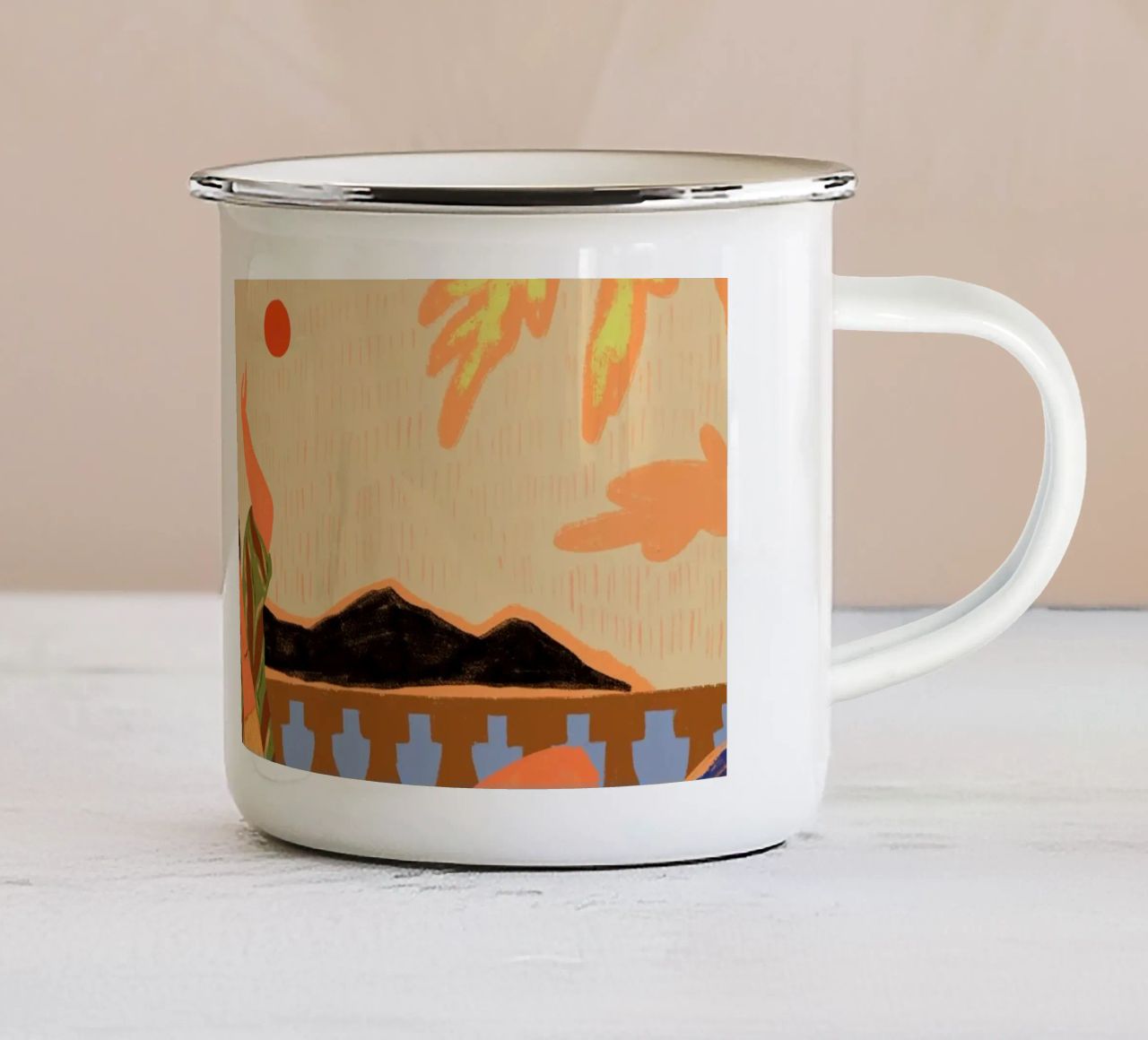 Dancing In Paradise tazza in smalto da Arty Guava