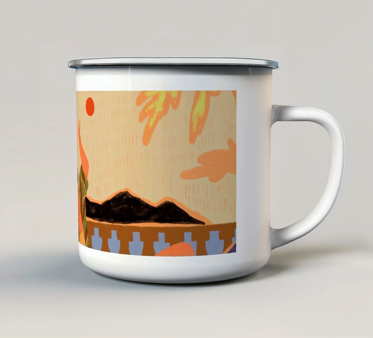Dancing In Paradise tazza in smalto da Arty Guava