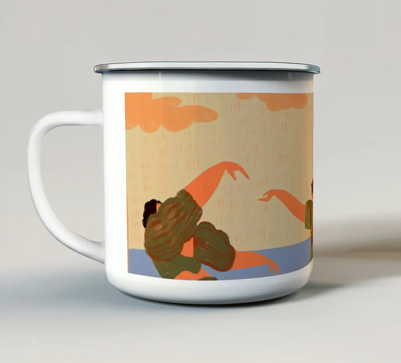 Dancing In Paradise taza de esmalte de Arty Guava