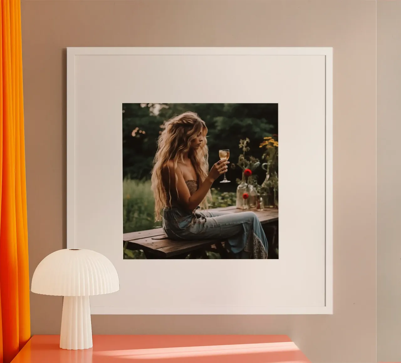 Giardino d'oro Reverie poster con telaio in alluminio da StillVibe Home