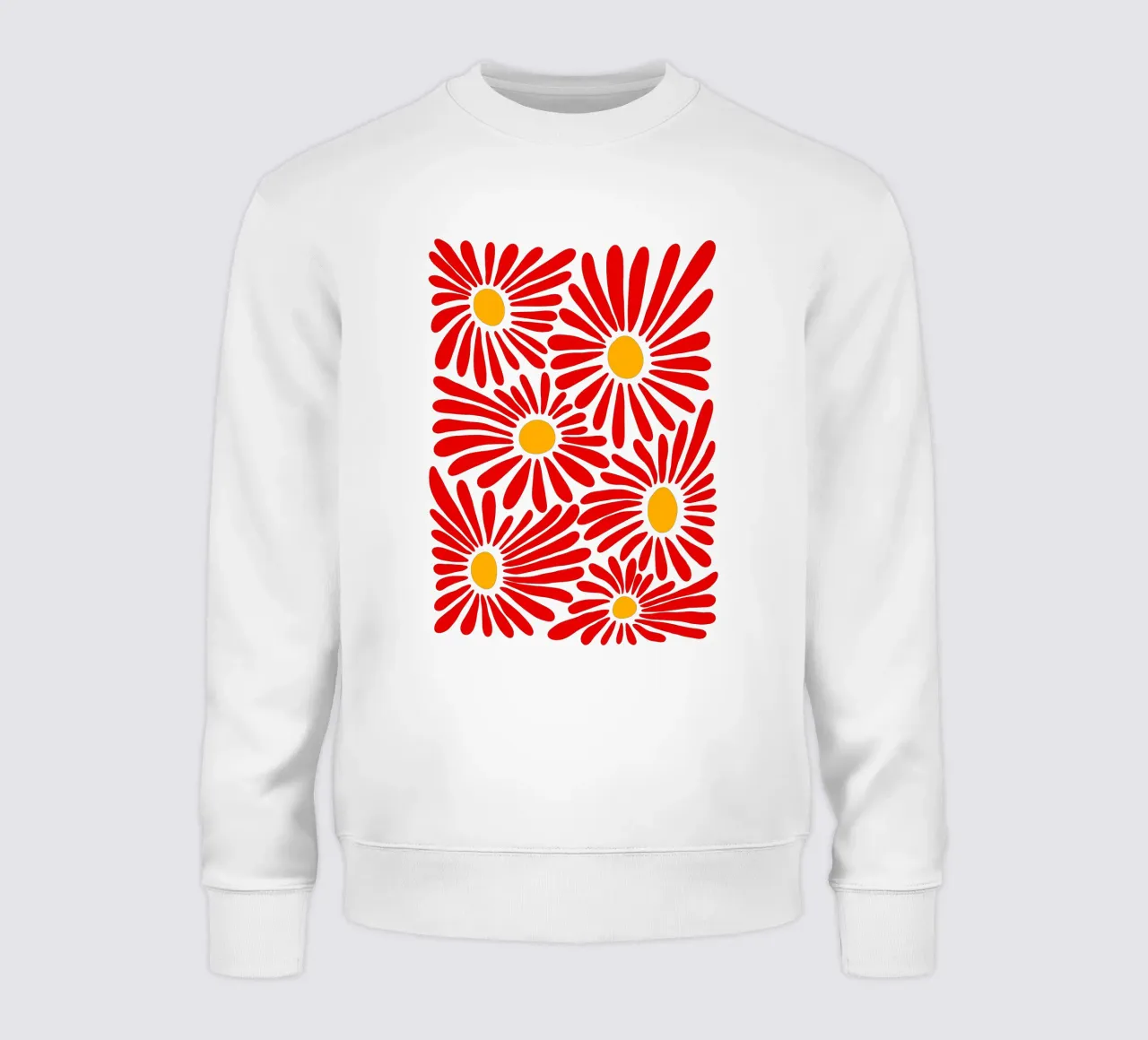 Red vivid abstract flowers felpa da TijanaArtStudio88