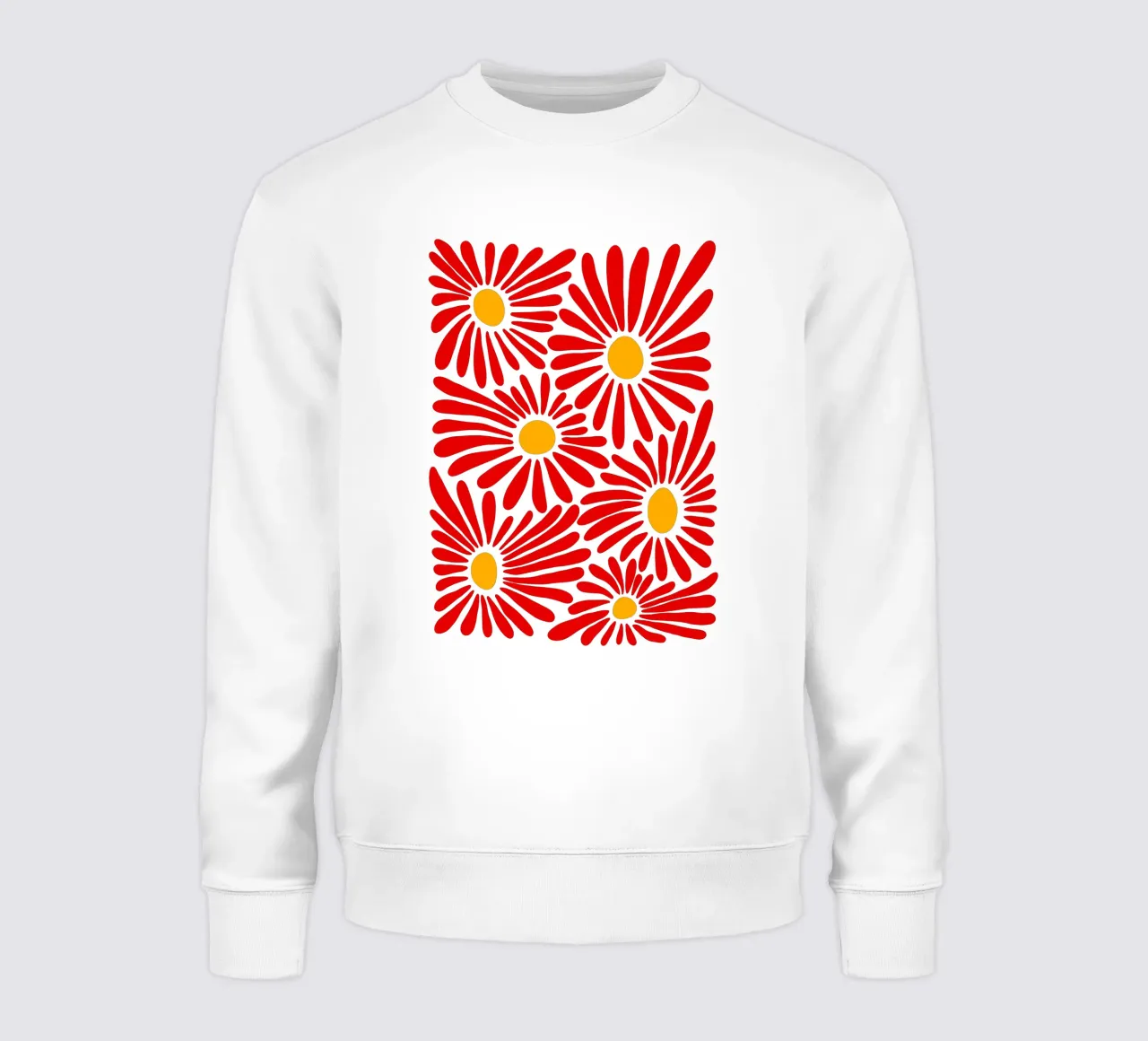 Red vivid abstract flowers felpa da TijanaArtStudio88