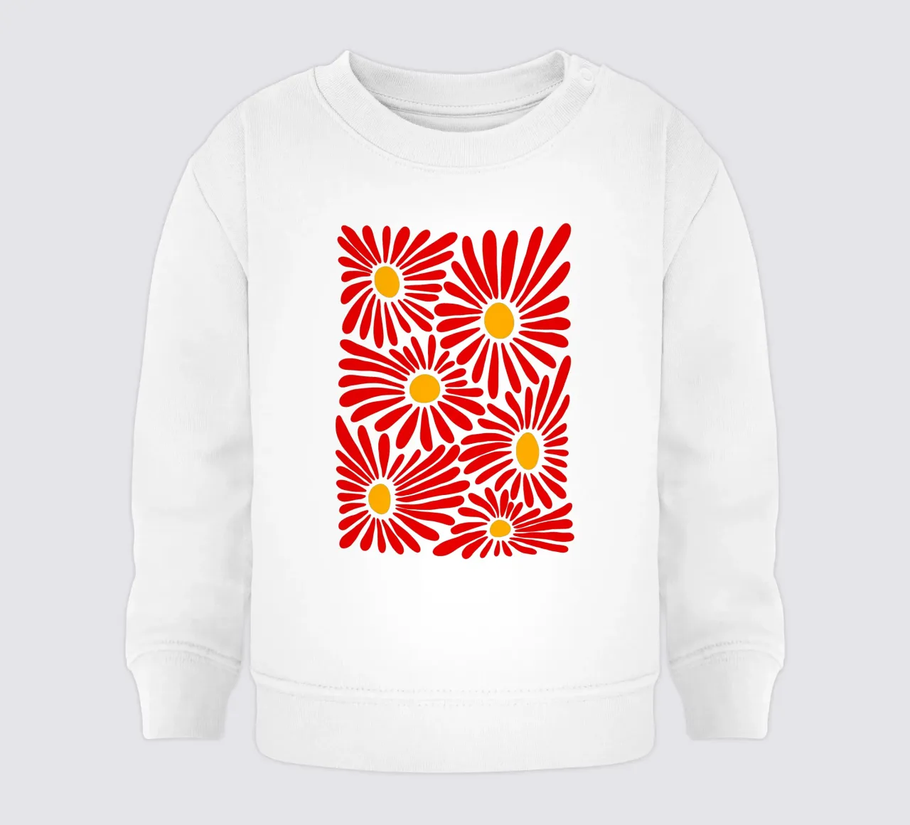 Red vivid abstract flowers felpa neonato da TijanaArtStudio88