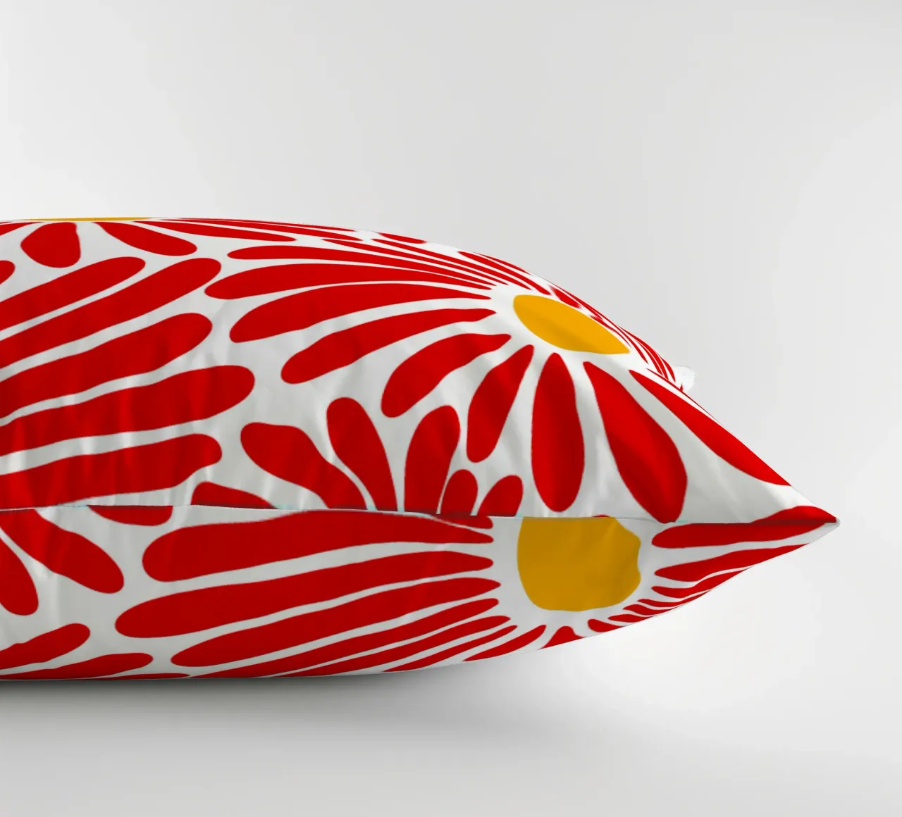 Red vivid abstract flowers cuscino da TijanaArtStudio88