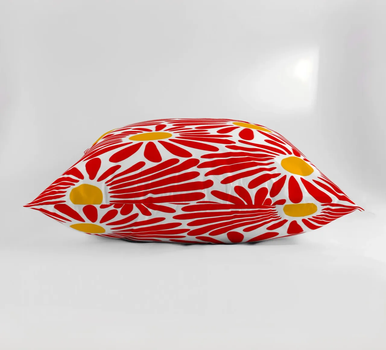 Red vivid abstract flowers cuscino da TijanaArtStudio88