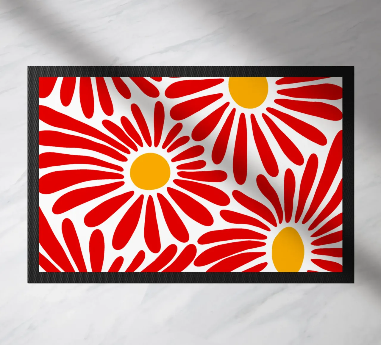 Red vivid abstract flowers zerbino da TijanaArtStudio88