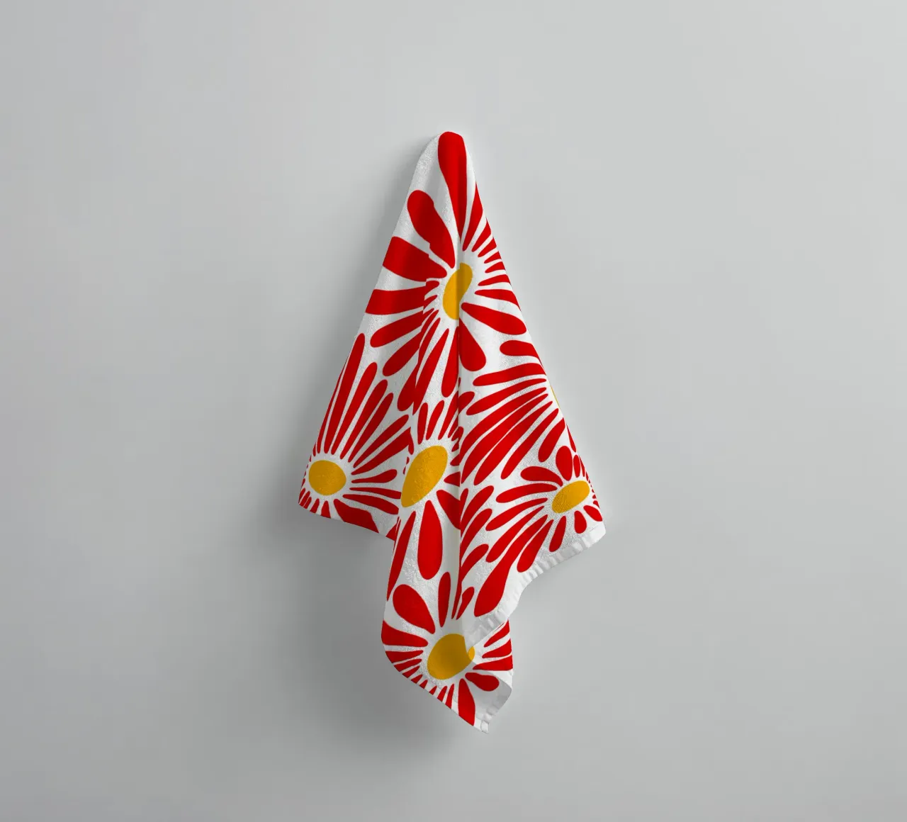 Red vivid abstract flowers asciugamano da bagno da TijanaArtStudio88