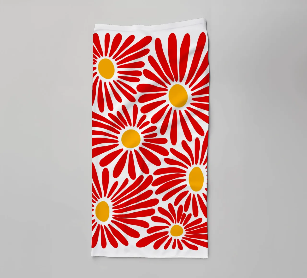 Red vivid abstract flowers asciugamano da bagno da TijanaArtStudio88