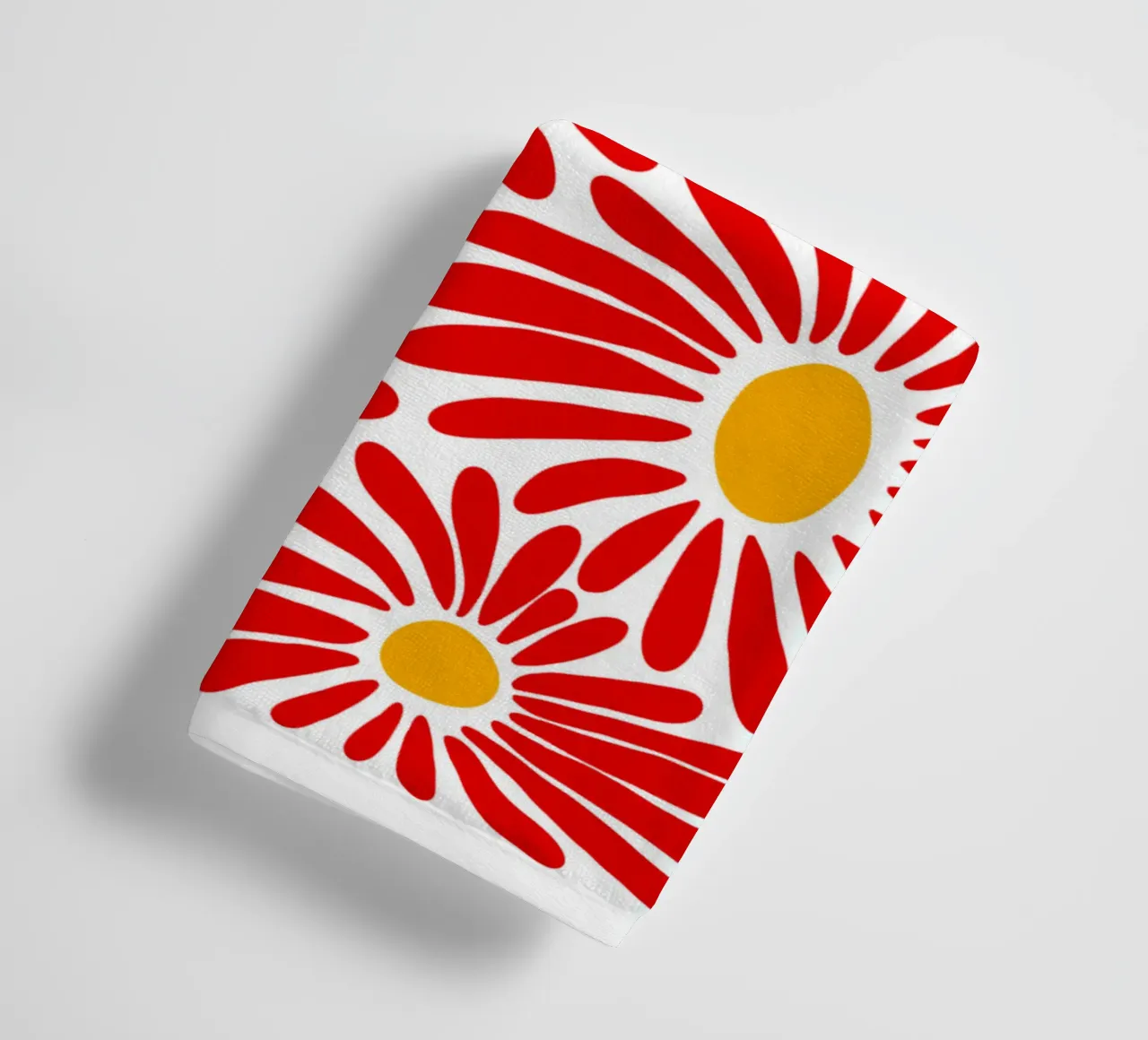 Red vivid abstract flowers asciugamano da bagno da TijanaArtStudio88