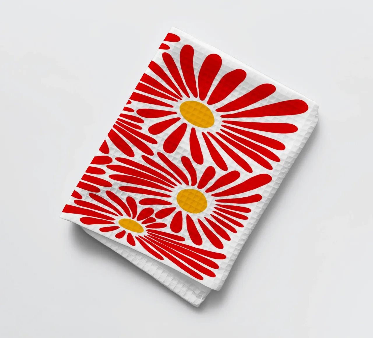 Red vivid abstract flowers canovaccio da cucina da TijanaArtStudio88