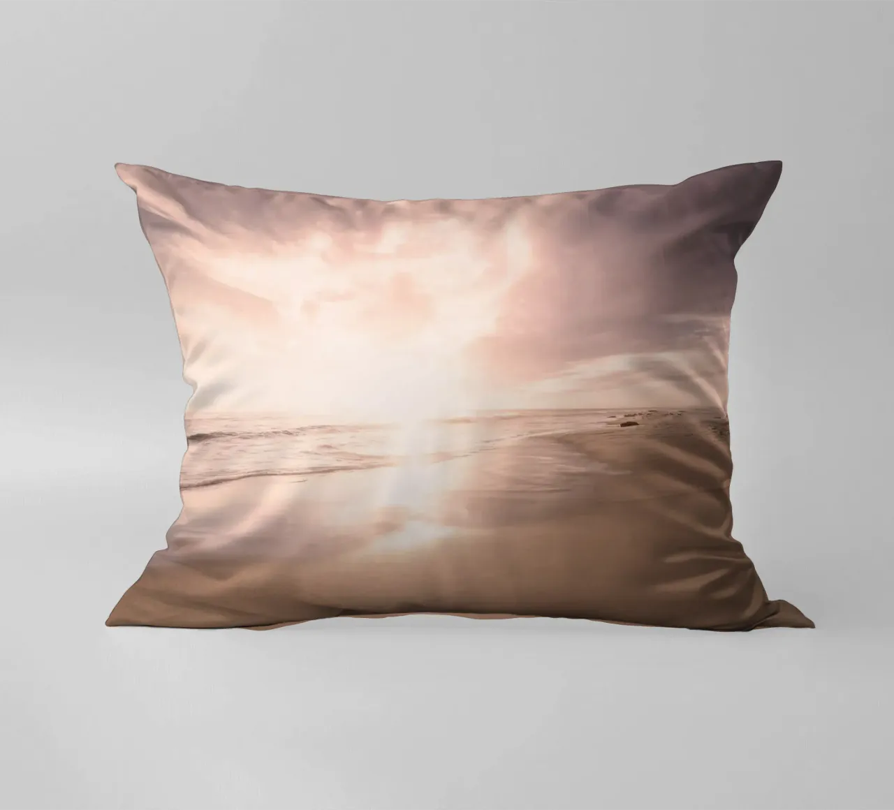 Sunset Beach Scene cuscino da Stay Positive Design