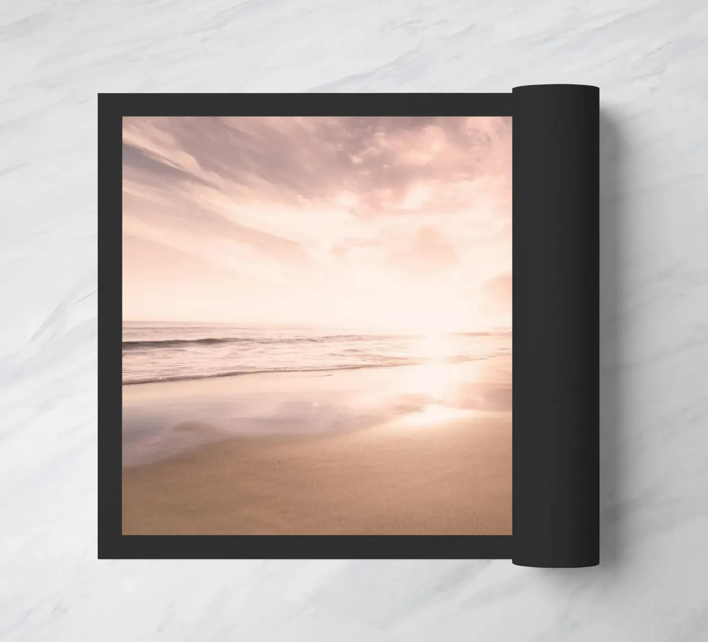 Sunset Beach Scene doormat by Stay Positive Design