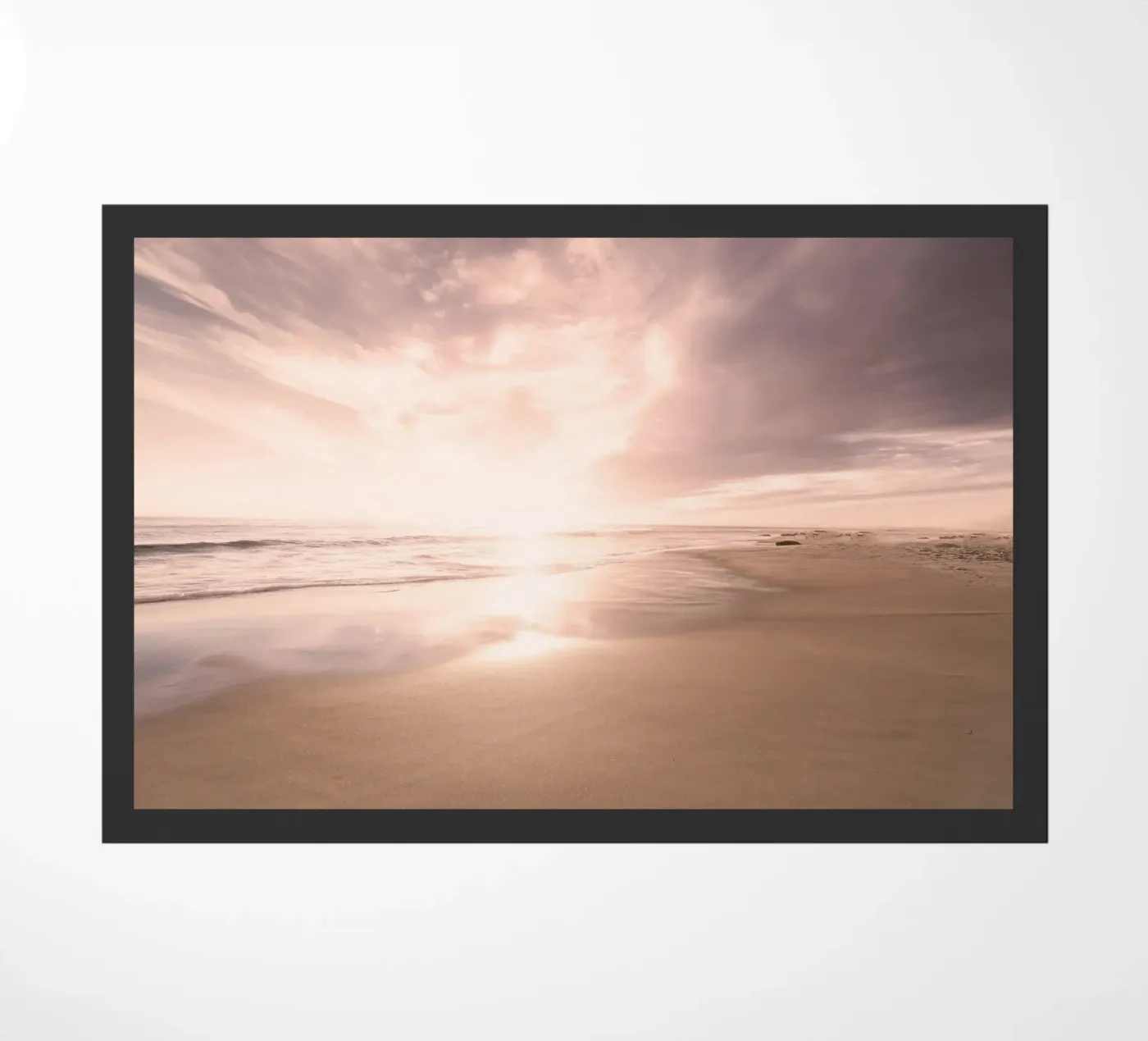 Sunset Beach Scene doormat by Stay Positive Design