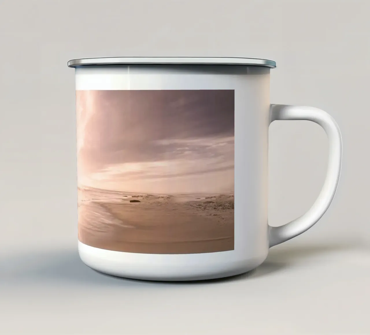 Sunset Beach Scene tazza in smalto da Stay Positive Design