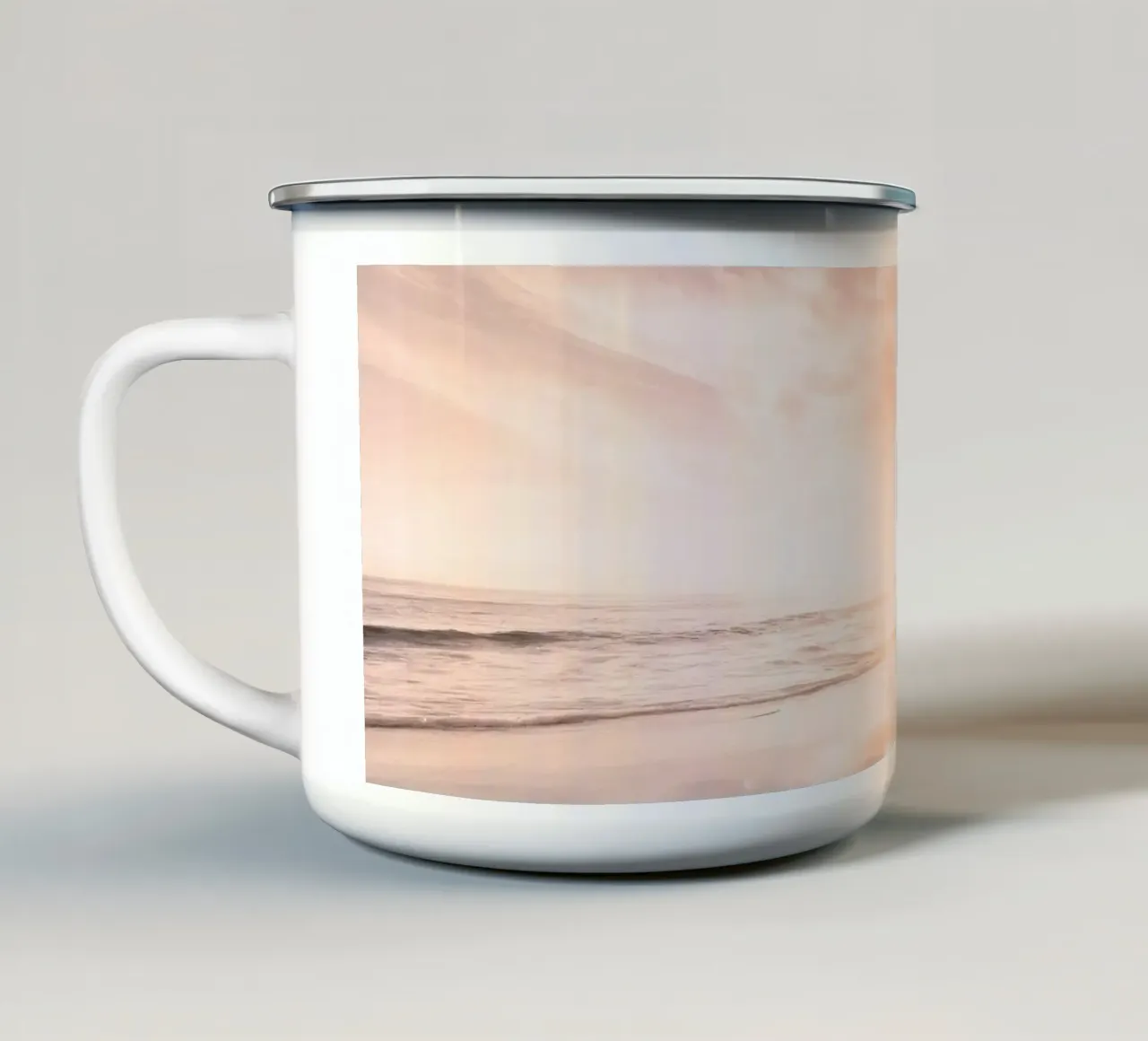 Sunset Beach Scene tazza in smalto da Stay Positive Design