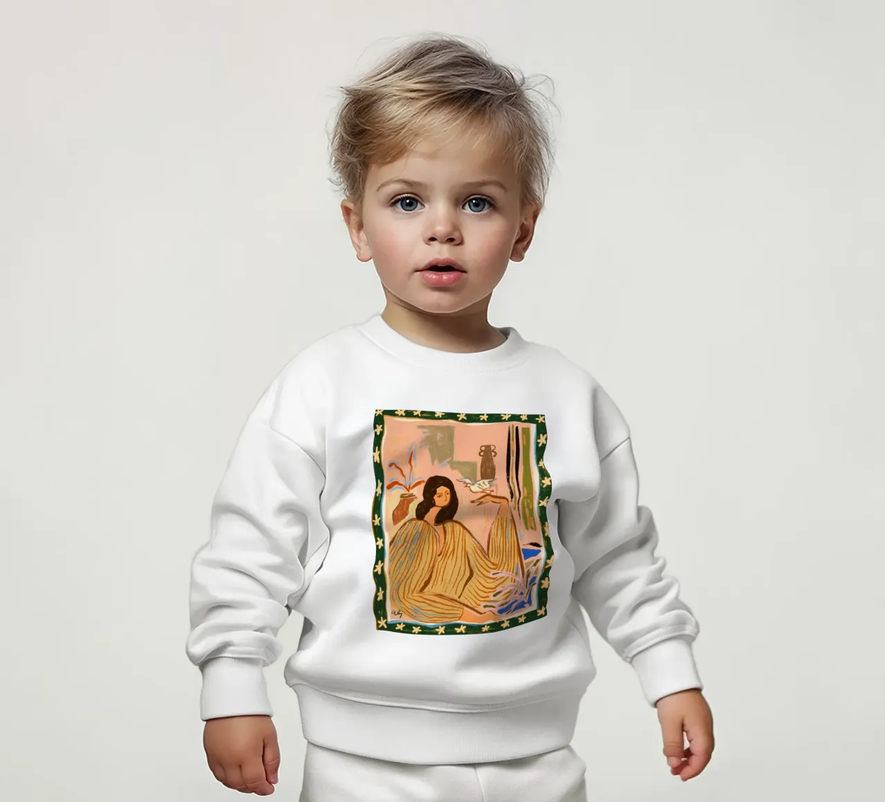 Hello Birdy felpa neonato da Arty Guava