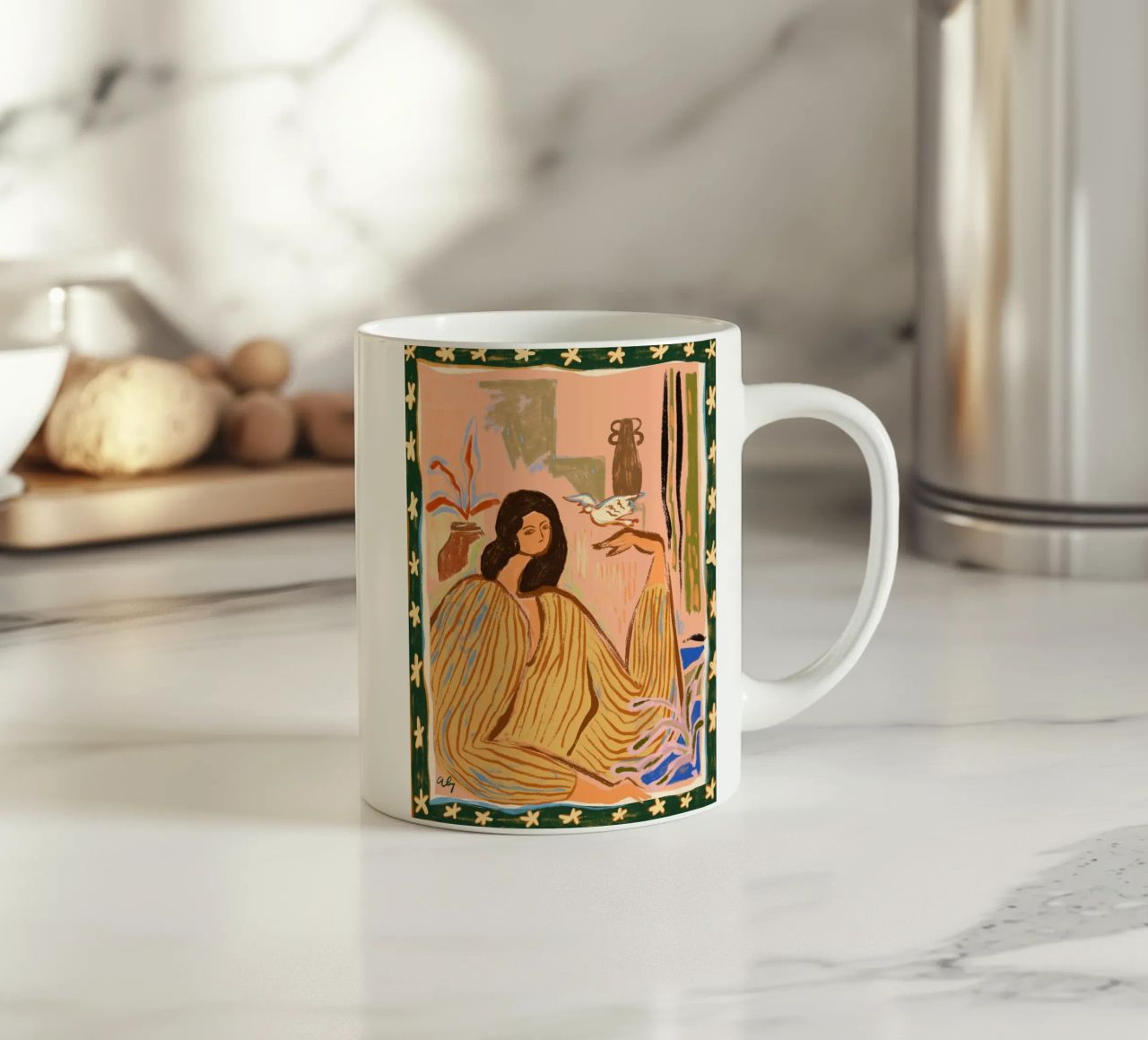 Hello Birdy tazza in ceramica da Arty Guava
