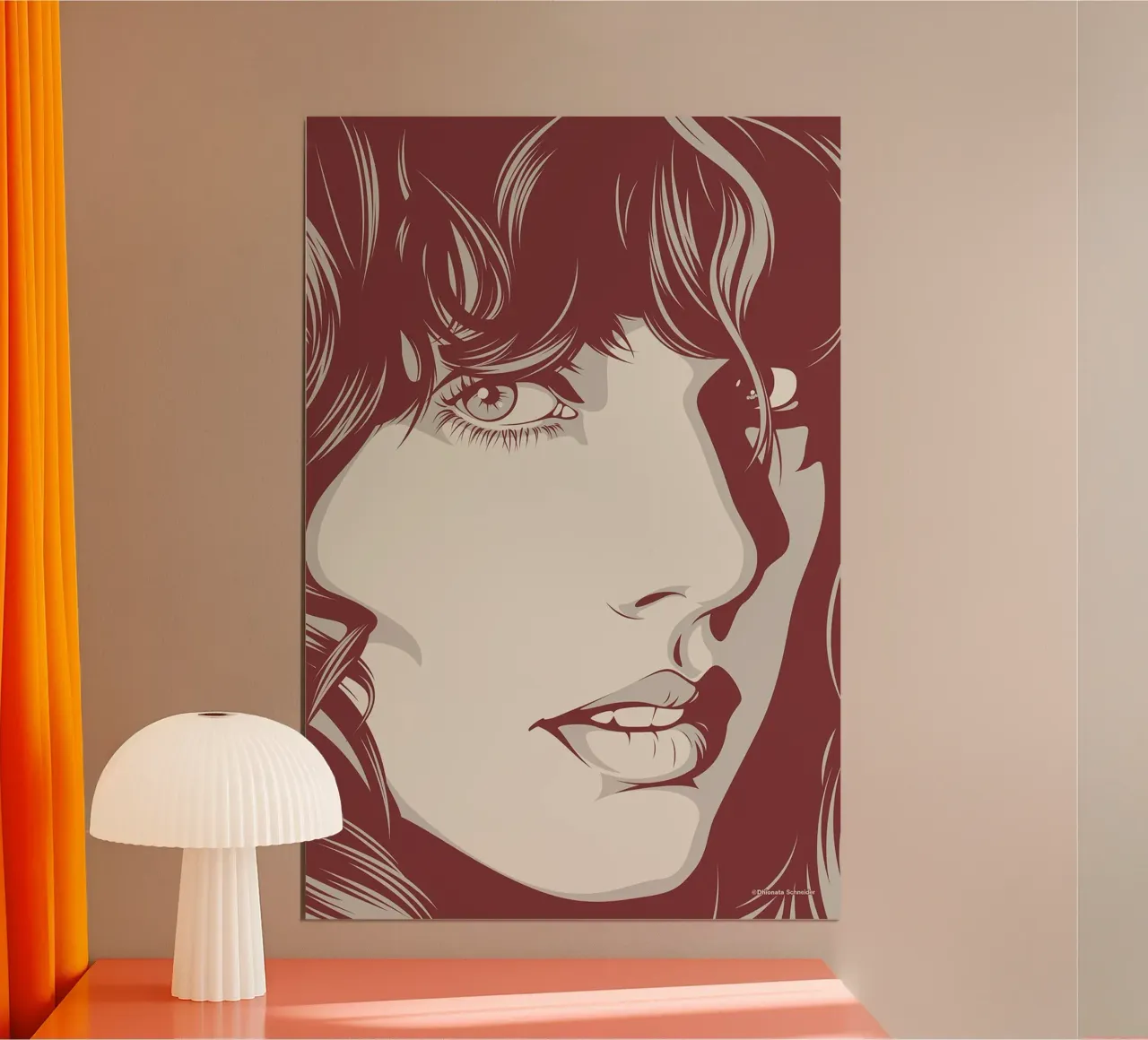 Taylor Swift in primo piano poster con telaio in alluminio da James