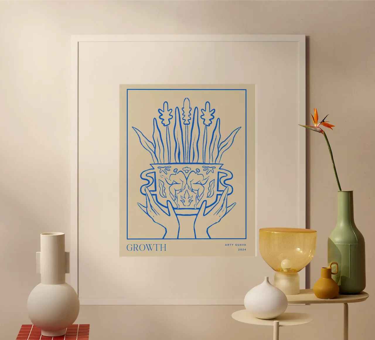 Vessel Collection, Growth Line Art poster da Arty Guava