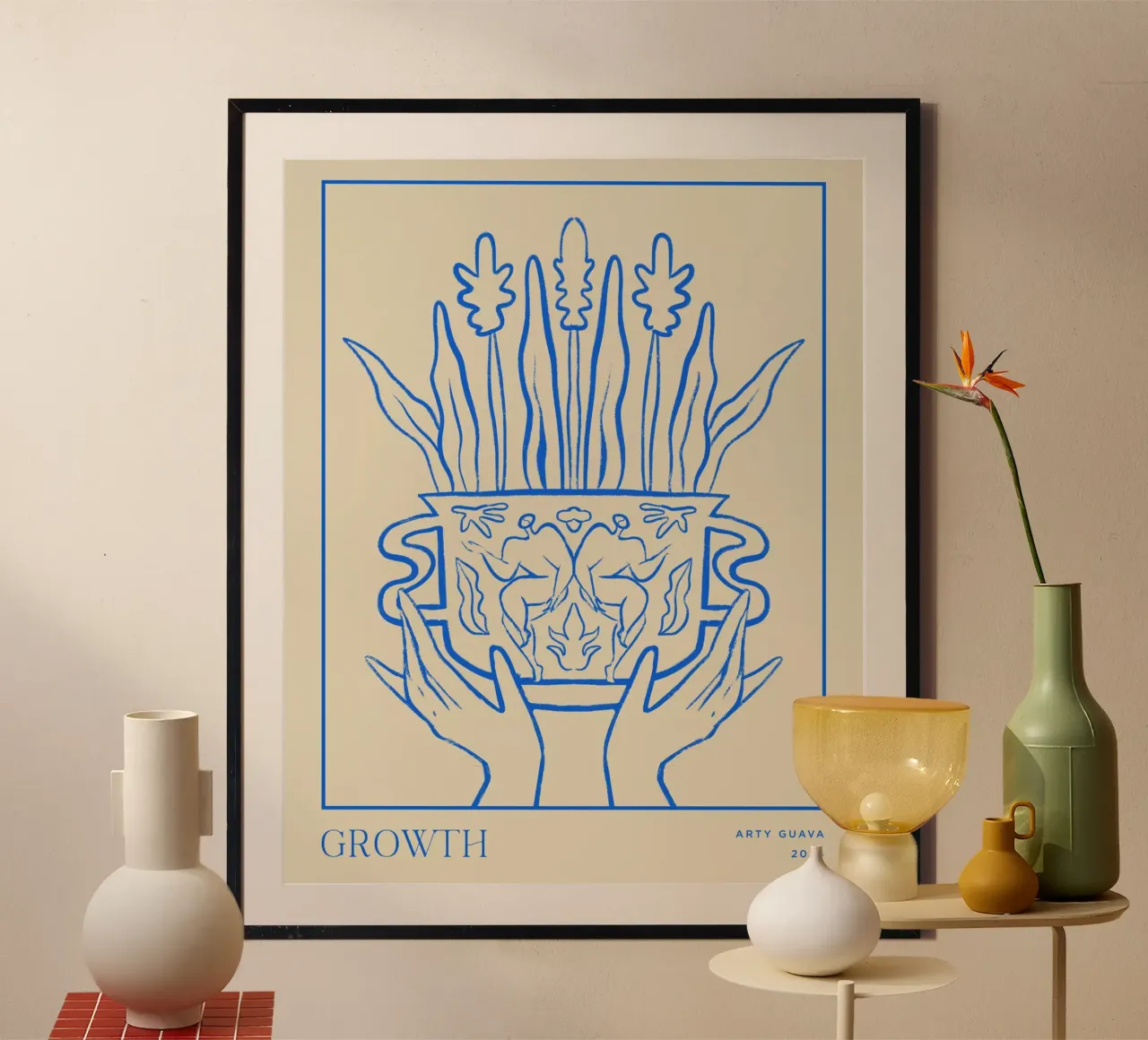Vessel Collection, Growth Line Art poster da Arty Guava
