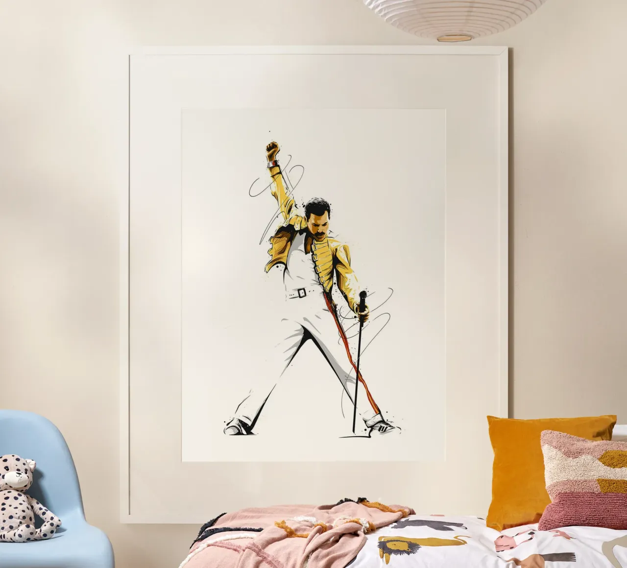 Freddie Mercury ll poster con telaio in plastica da James