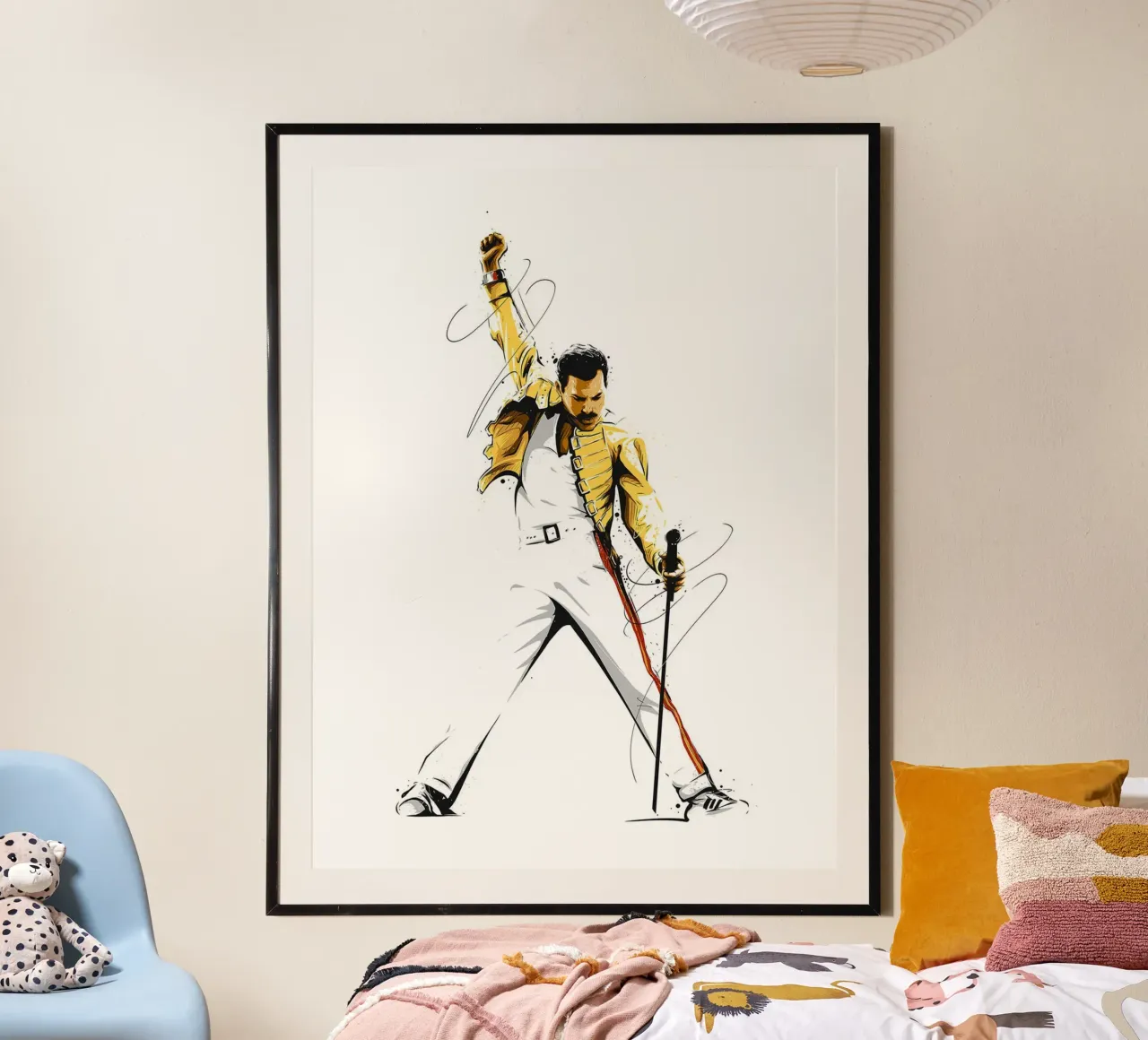 Freddie Mercury ll poster con telaio in plastica da James