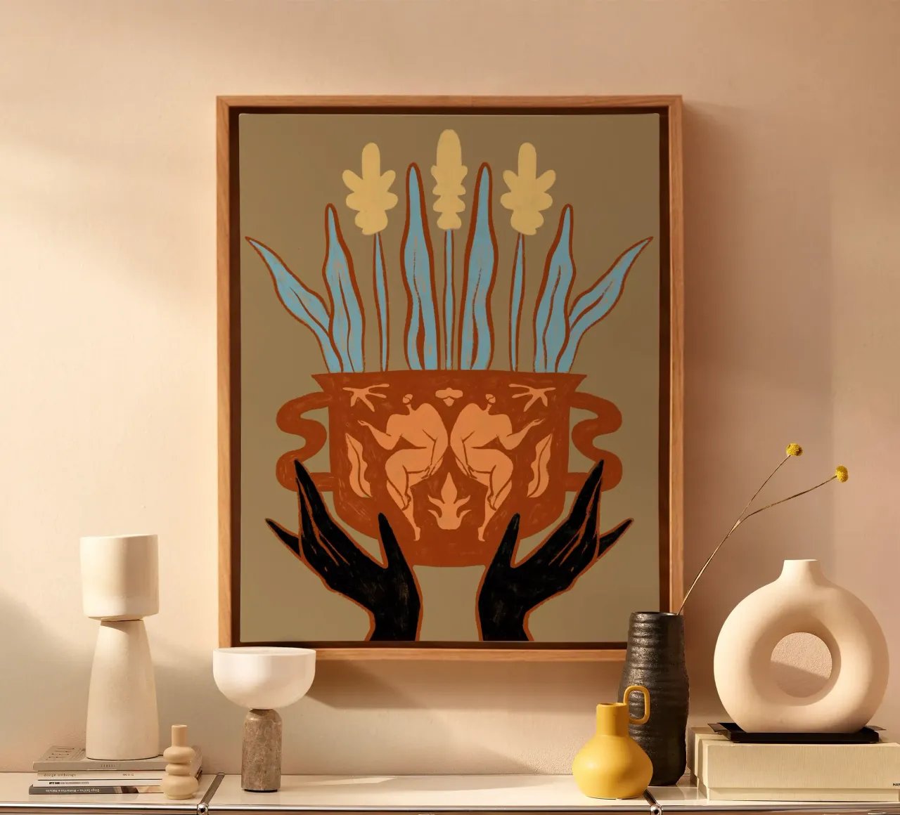 Vessel Collection, Growth tela con Cornice a cassetta da Arty Guava