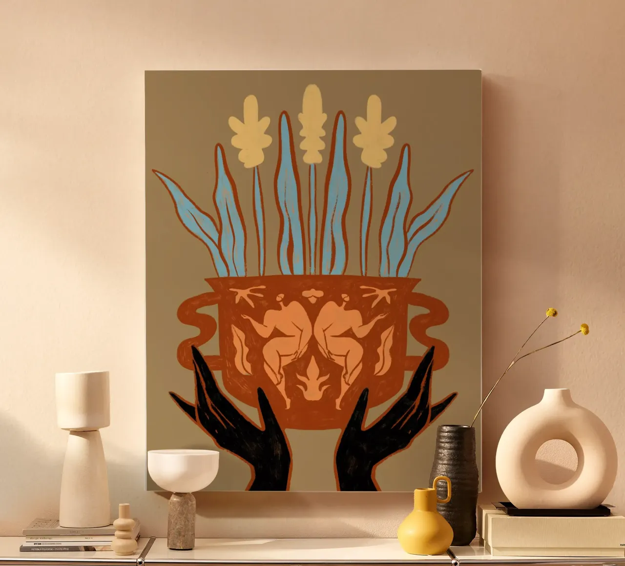 Vessel Collection, Growth tela con Cornice a cassetta da Arty Guava