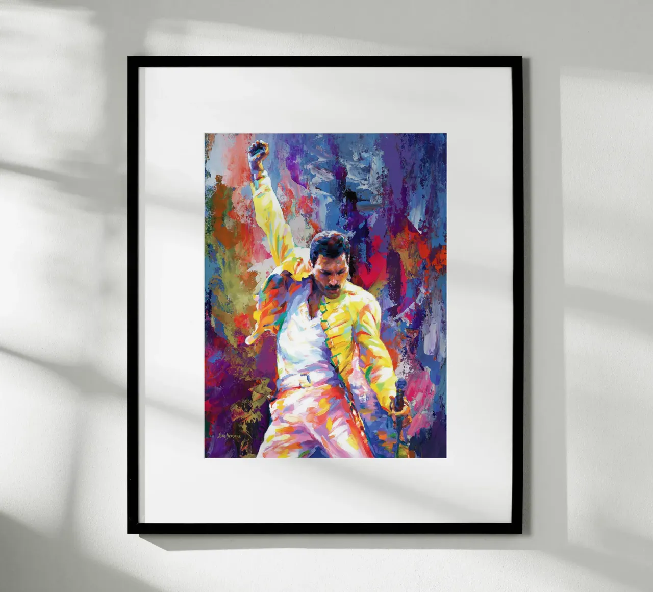 Ritratto pop art di Freddie Mercury poster con telaio in plastica da James
