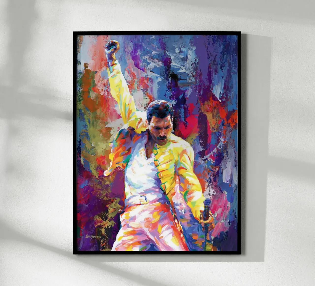Ritratto pop art di Freddie Mercury poster con telaio in plastica da James