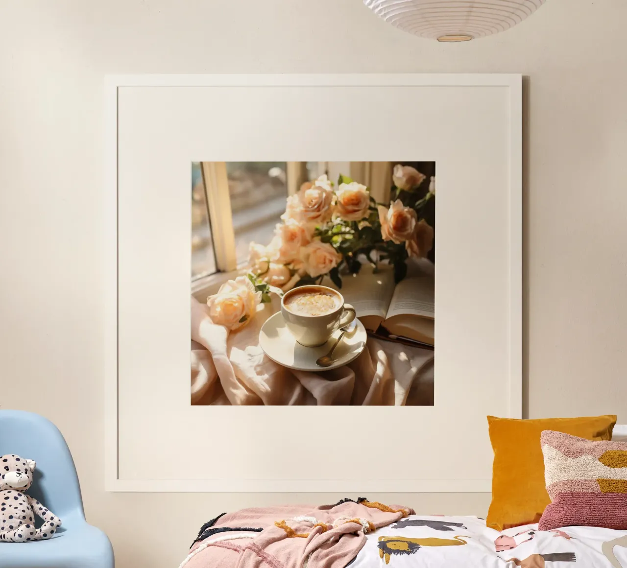 Mattine tranquille poster con telaio in legno da StillVibe Home