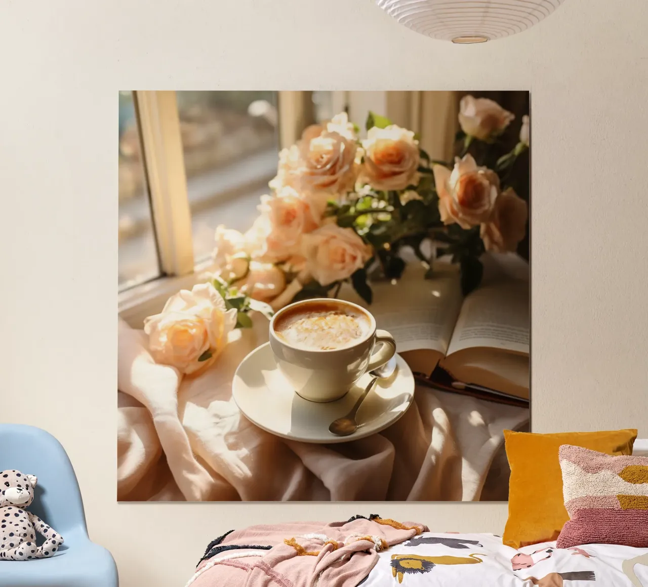 Mattine tranquille poster con telaio in legno da StillVibe Home