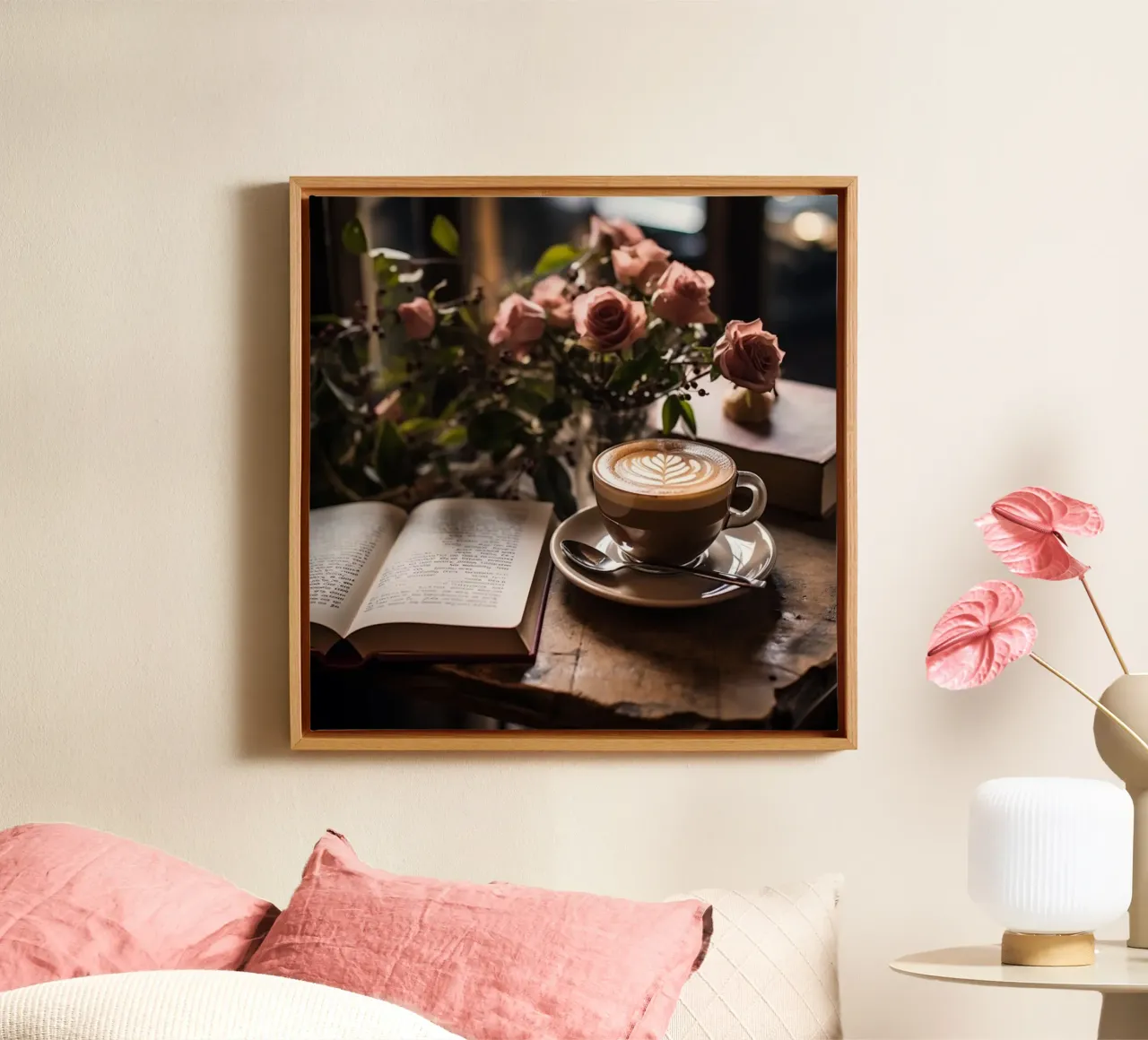 The Reading Hour canvas with Floater frame by StillVibe Home