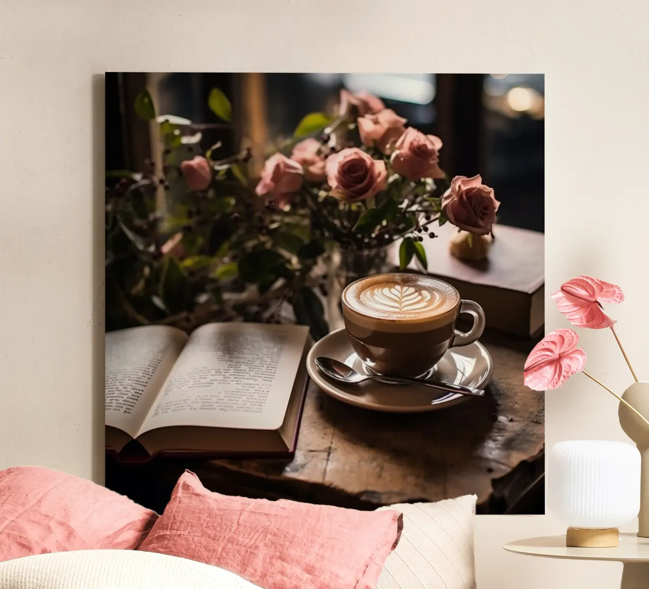 The Reading Hour canvas with Floater frame by StillVibe Home