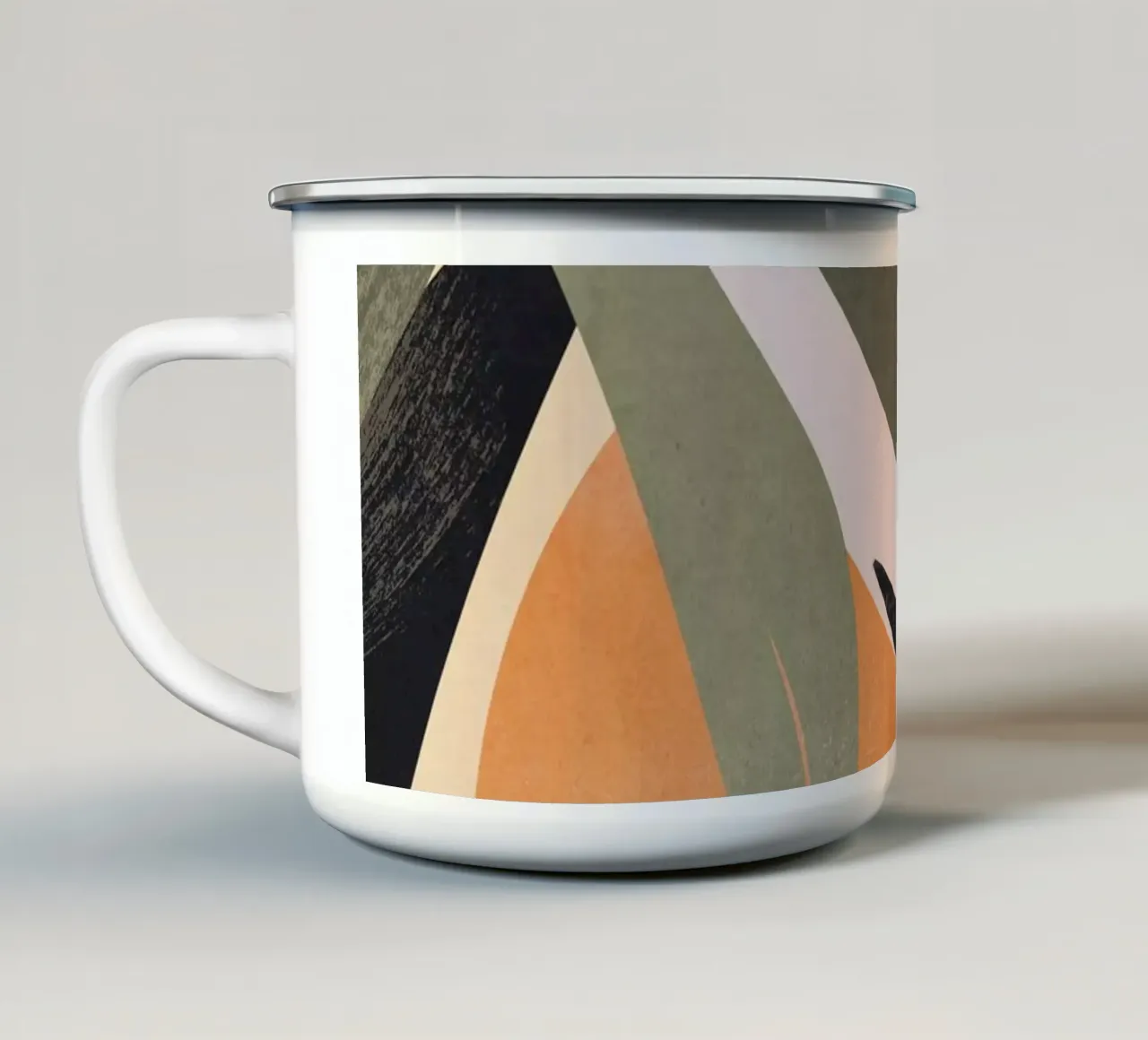 Arte astratta Foglie tropicali 2 tazza in smalto da ThingDesign