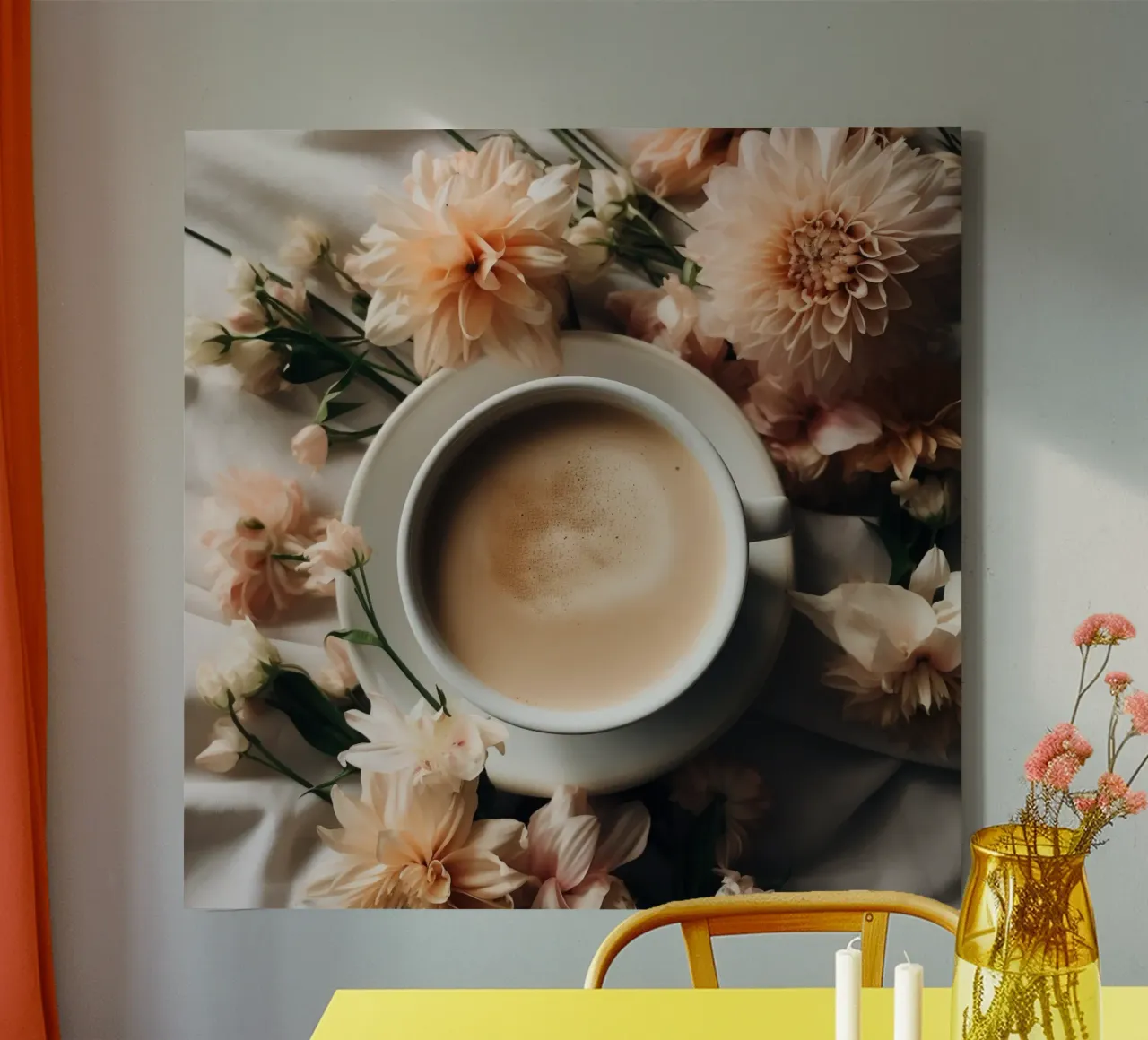 Sussurro in fiore tela con Cornice a cassetta da StillVibe Home
