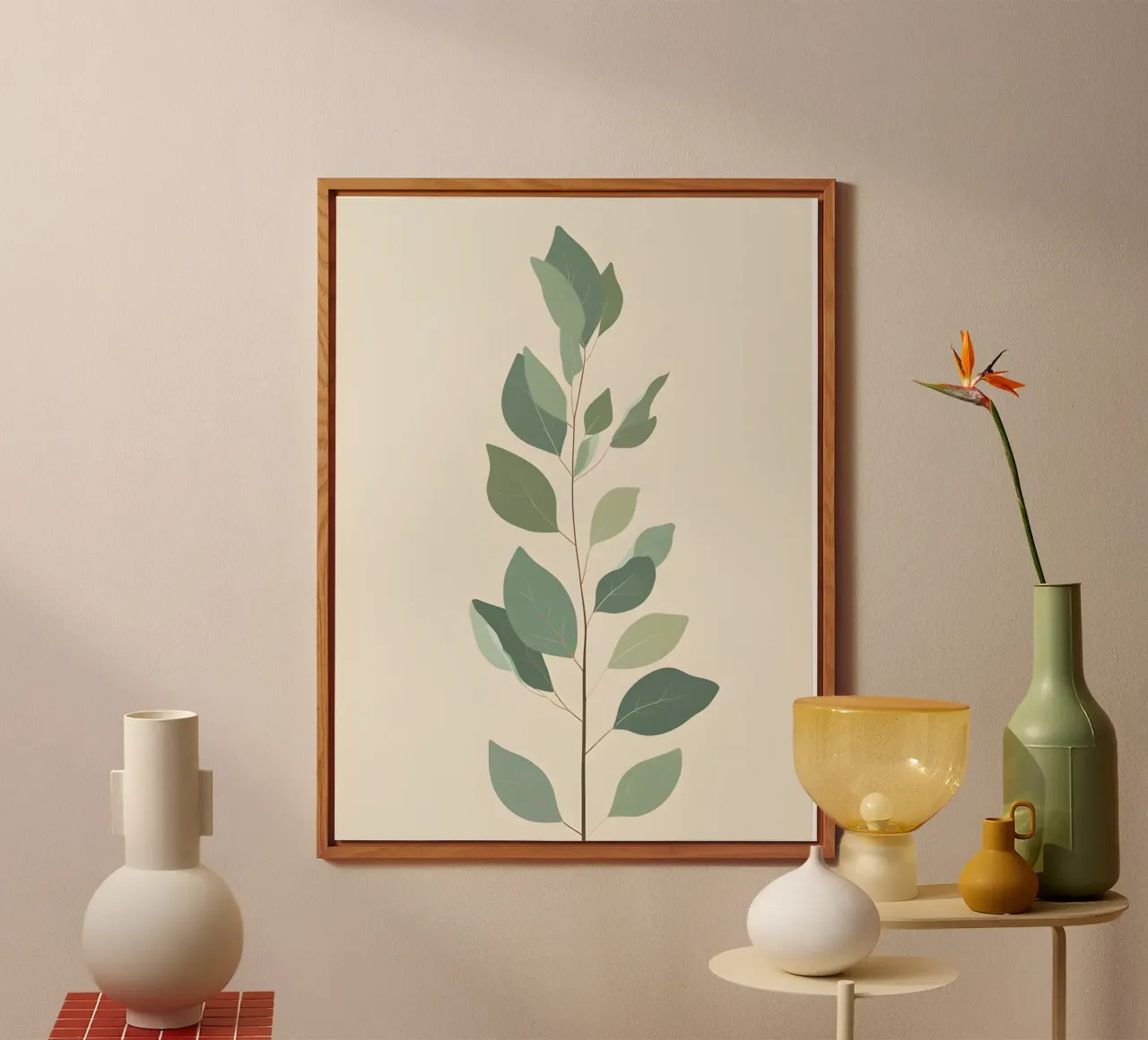 Eucalyptus Branch - Vertical alluminio dibond da Botanical Gallery