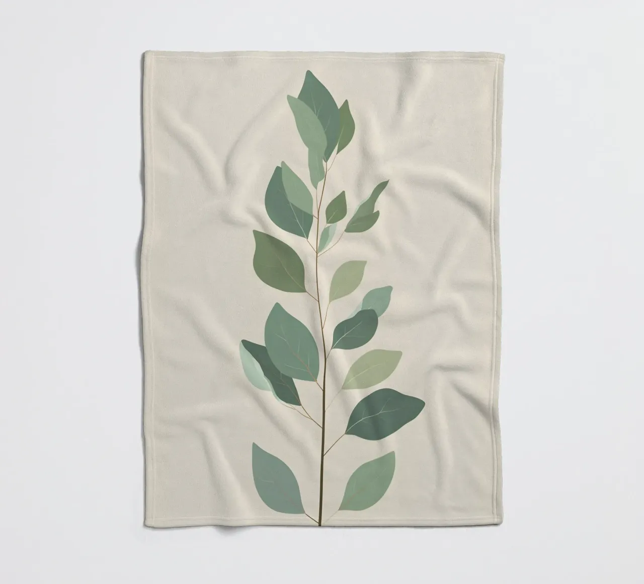 Eucalyptus Branch - Vertical coperta in pile da Botanical Gallery