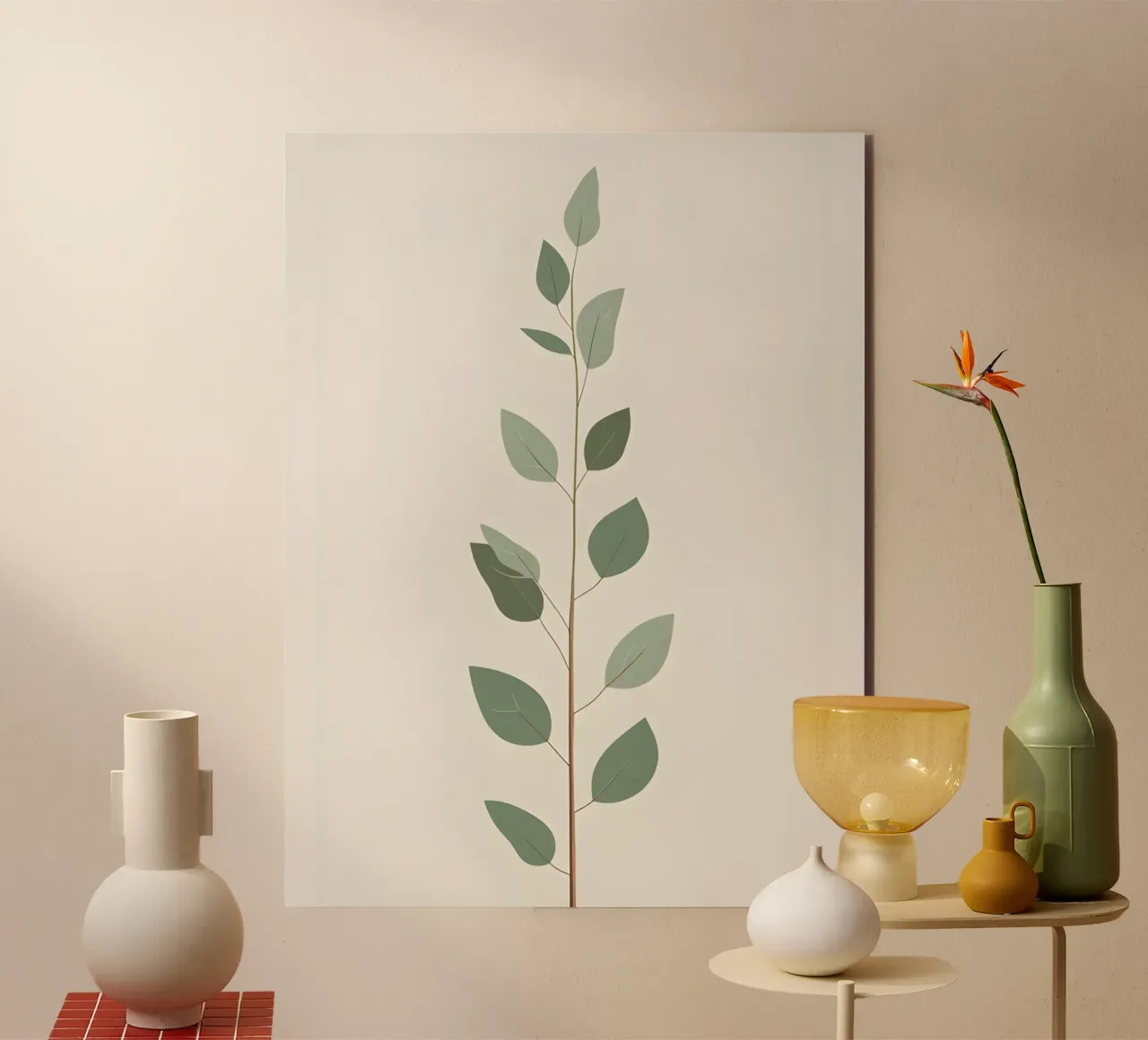 Eucalyptus Branch - Vertical alluminio dibond da Botanical Gallery