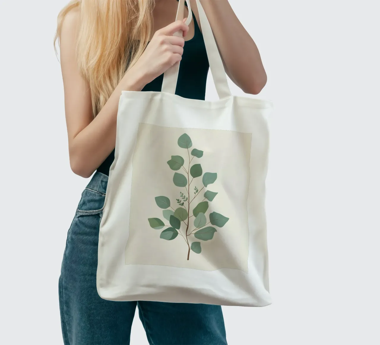 Eucalyptus Branch - Vertical borsa in juta da Botanical Gallery