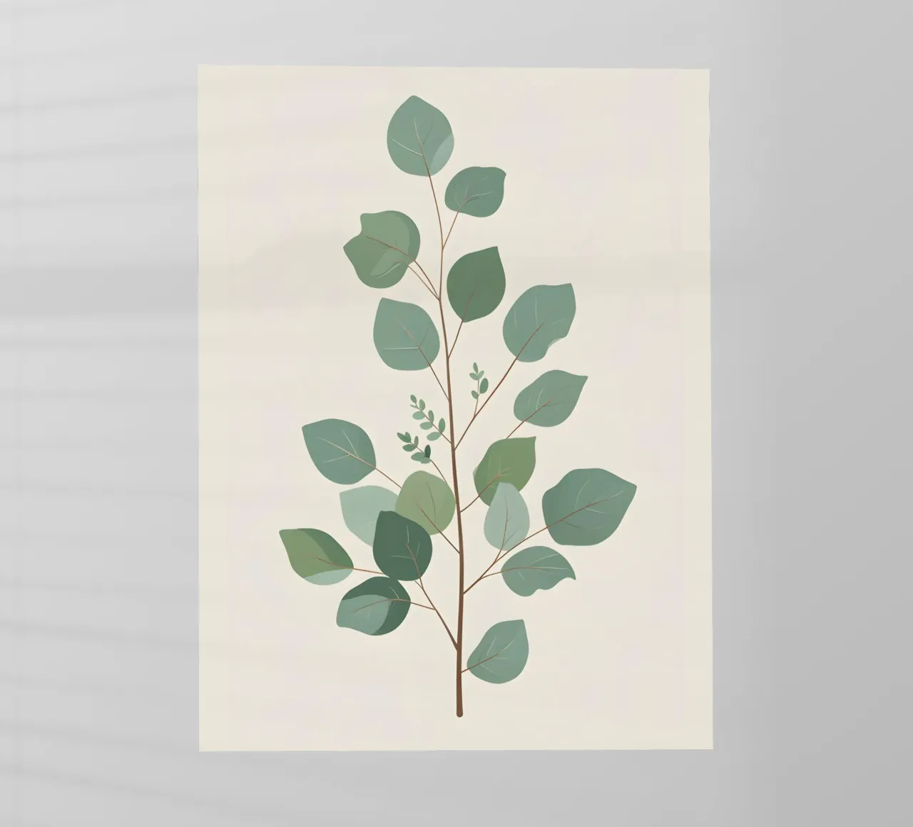 Eucalyptus Branch - Vertical pellicola backlit da Botanical Gallery
