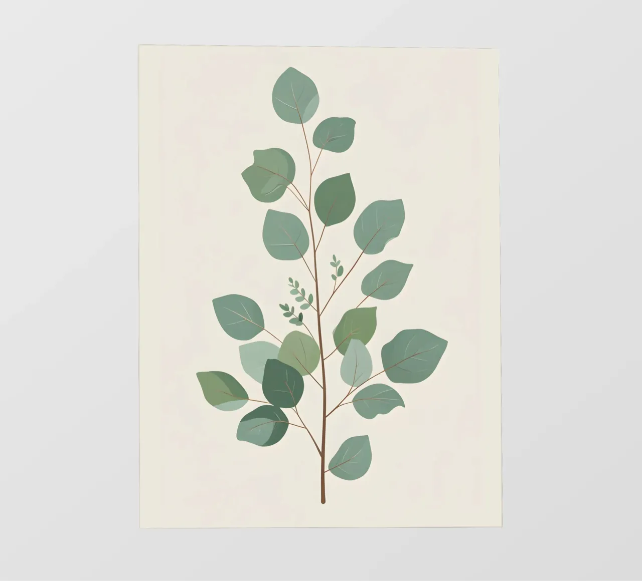 Eucalyptus Branch - Vertical pellicola backlit da Botanical Gallery