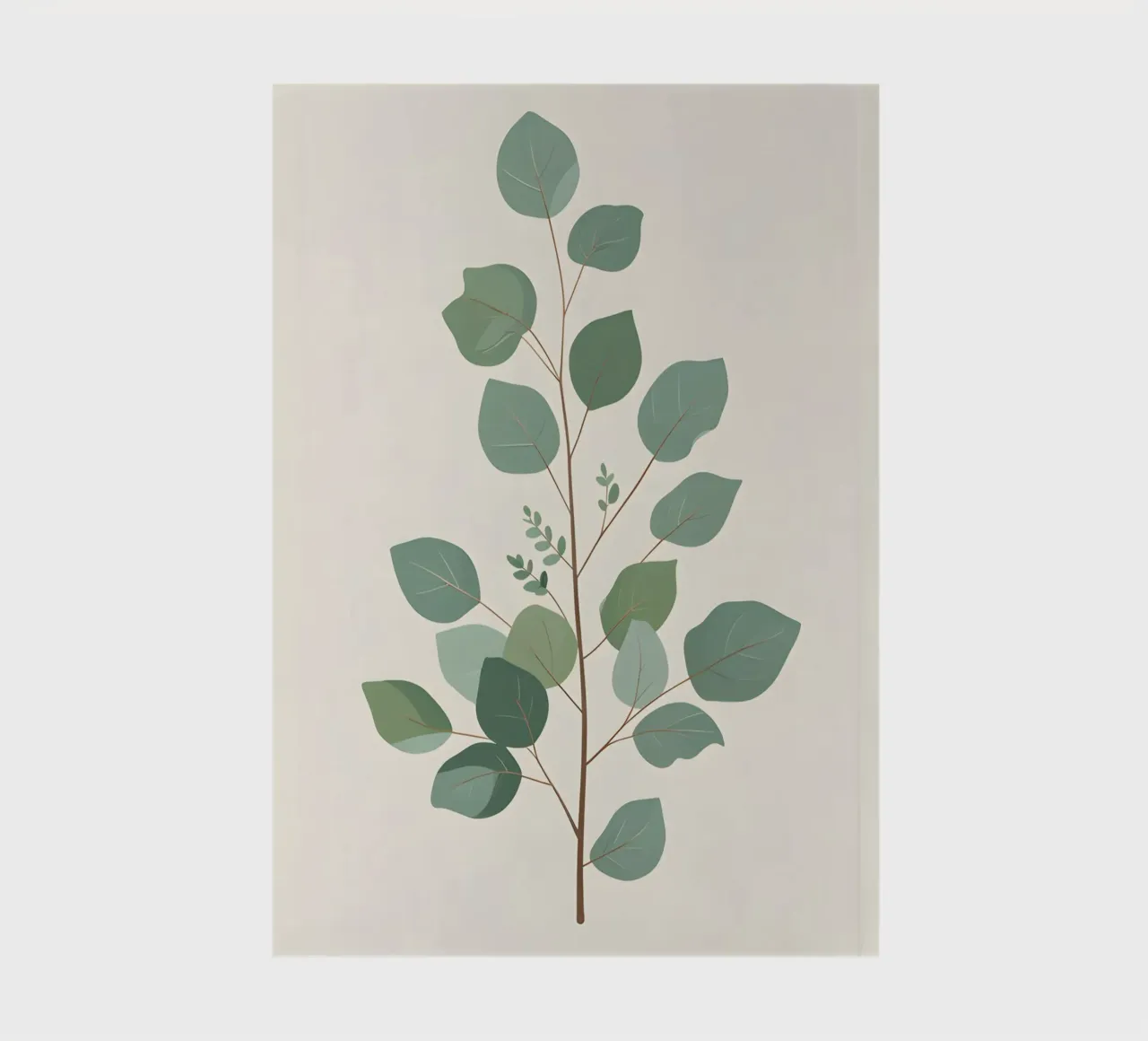 Eucalyptus Branch - Vertical notebook by Botanical Gallery