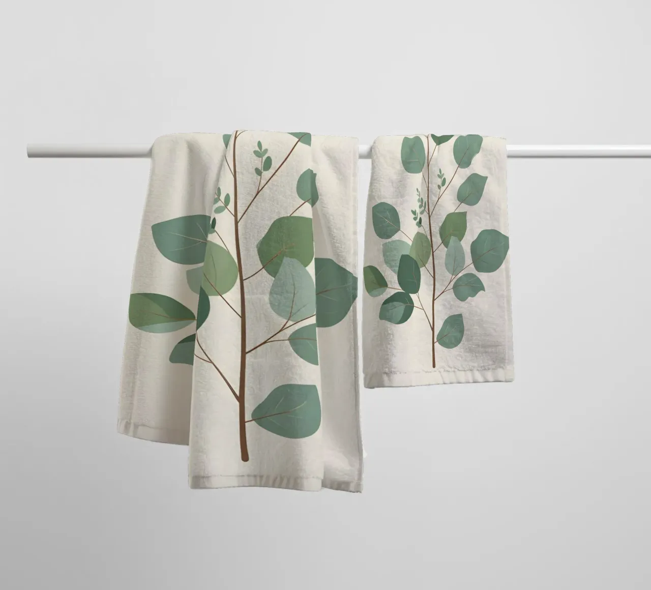 Eucalyptus Branch - Vertical asciugamano da bagno da Botanical Gallery