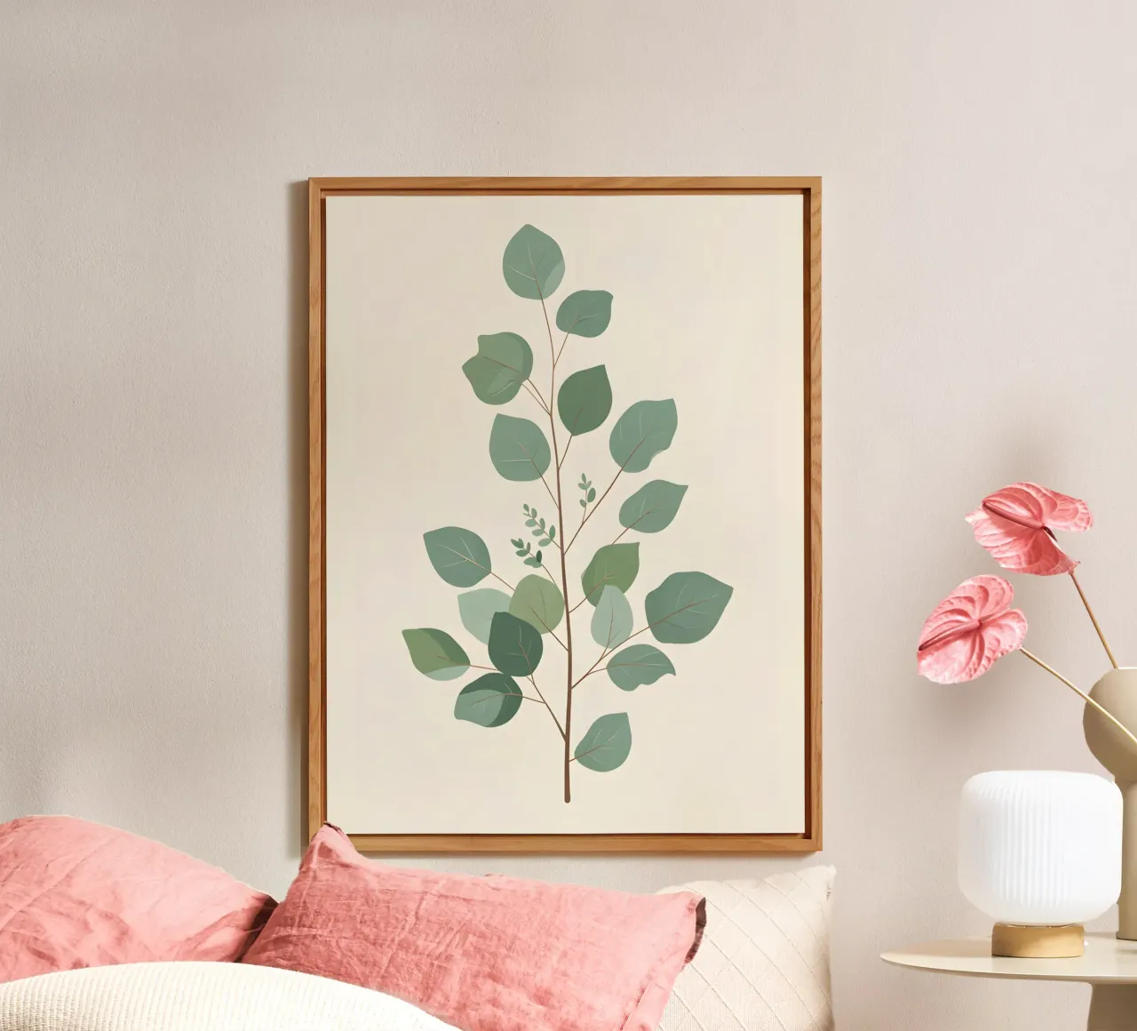 Eucalyptus Branch - Vertical alluminio dibond da Botanical Gallery