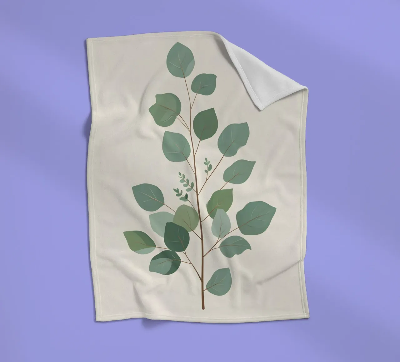 Eucalyptus Branch - Vertical coperta in pile da Botanical Gallery