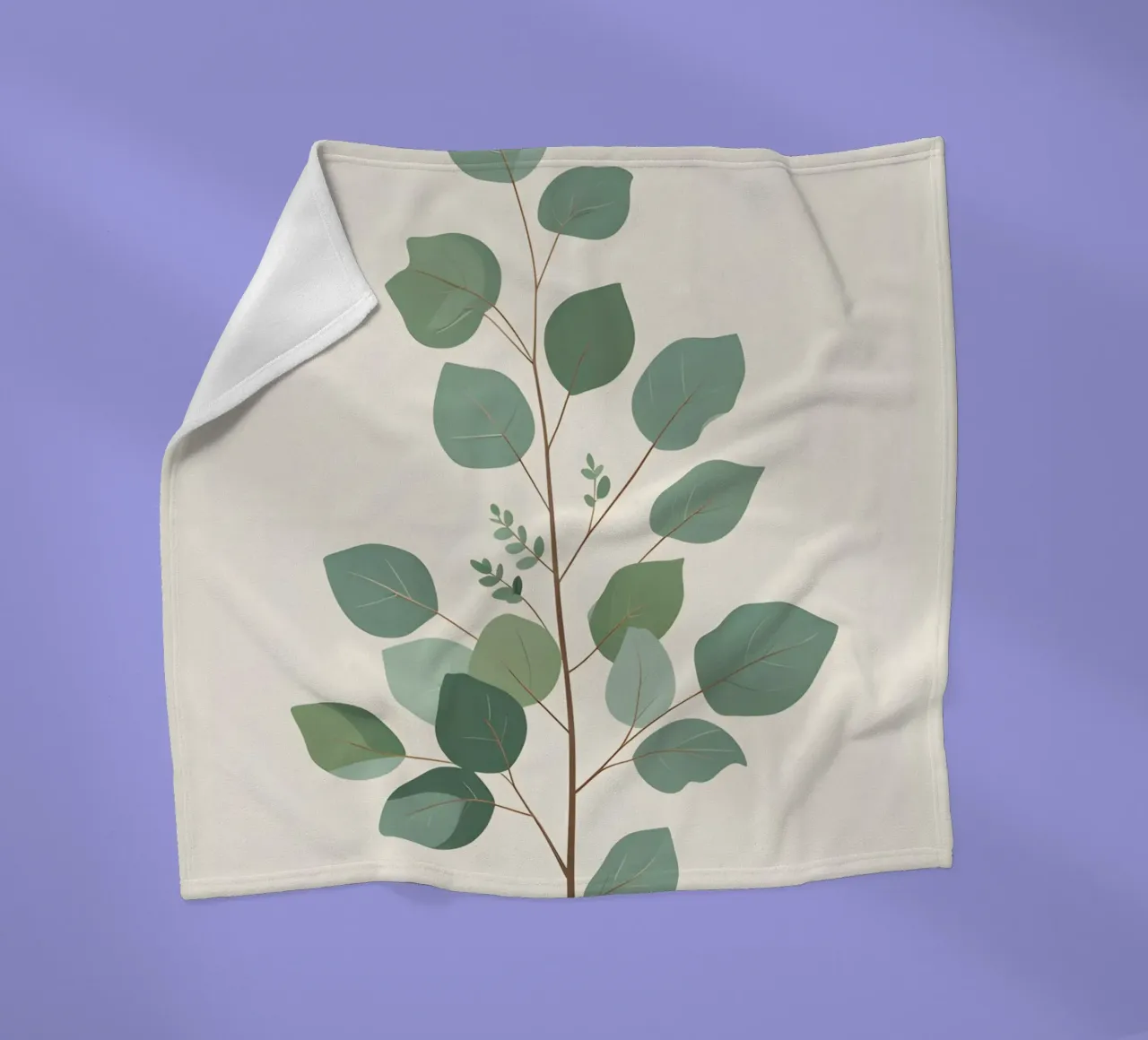 Eucalyptus Branch - Vertical coperta in pile da Botanical Gallery