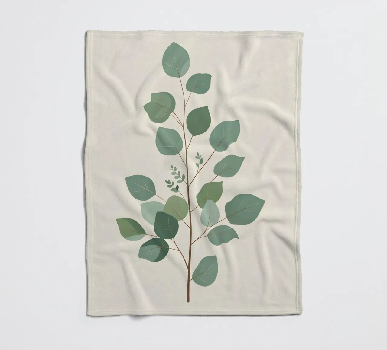 Eucalyptus Branch - Vertical coperta in pile da Botanical Gallery