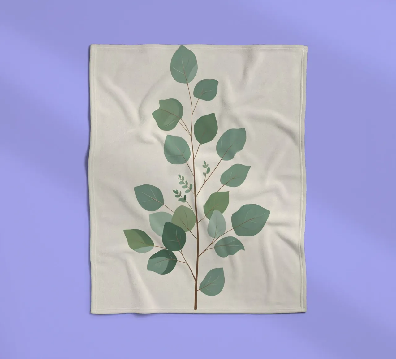 Eucalyptus Branch - Vertical coperta in pile da Botanical Gallery