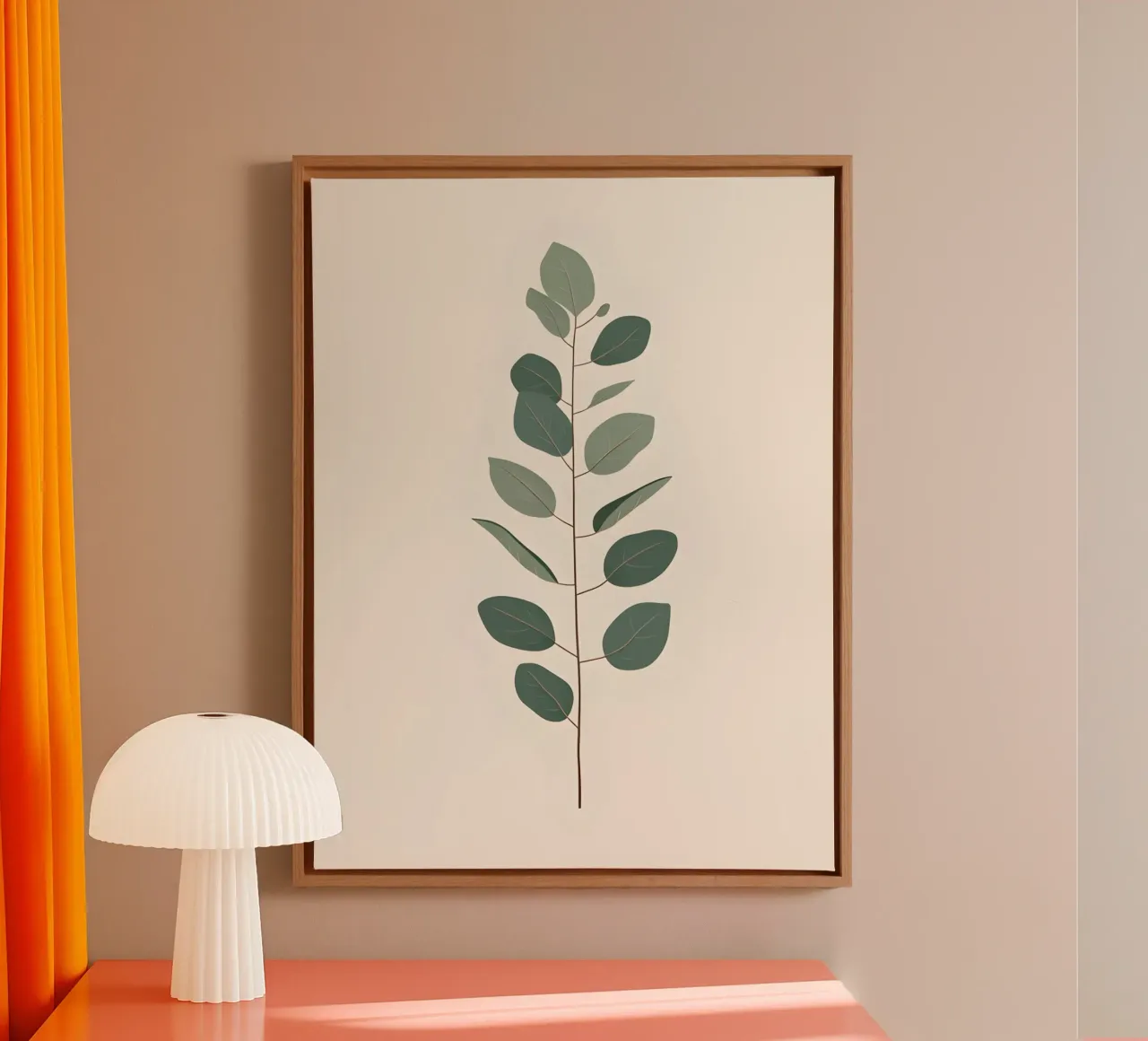 Eucalyptus Branch - Vertical tela con Cornice a cassetta da The Green Room